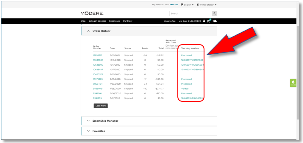 reference number tracking